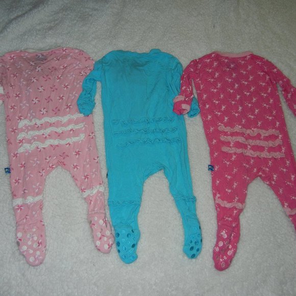 KicKee Pants Sleepers & Tops (NWT) lot for one price 0-3 months Ruffle butt - Picture 4 of 4